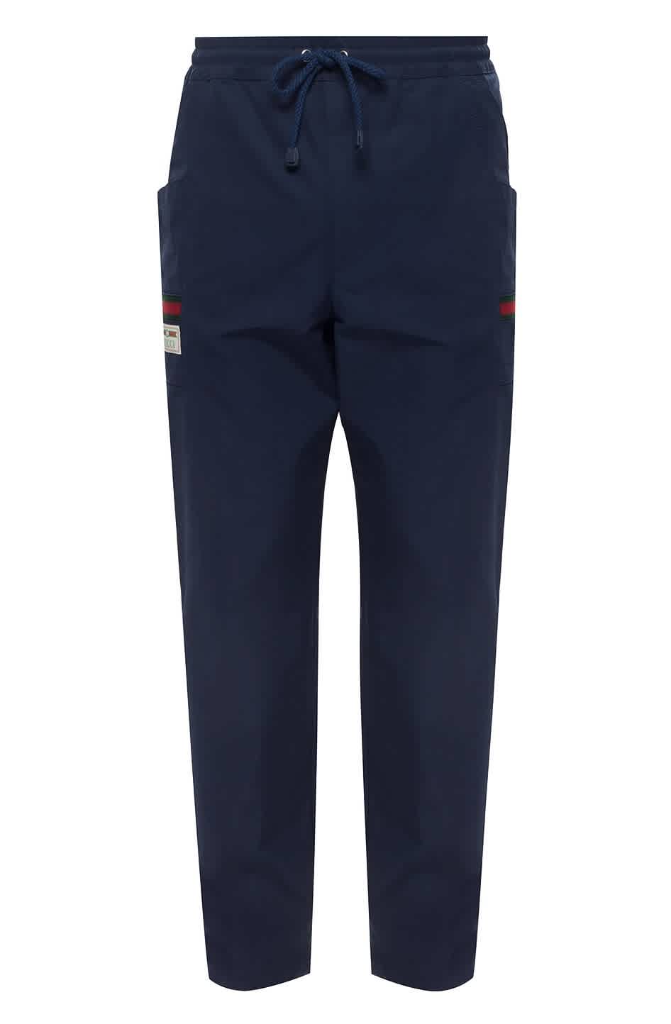 GUCCI WEB STRIPE LOGO PATCH TRACK PANTS