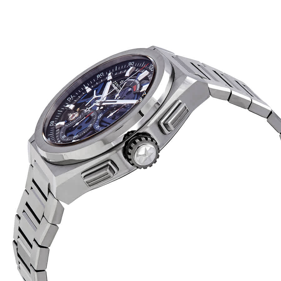 Shop Zenith Defy El Primero 21 Chronograph Automatic Blue Skeletal Dial Men's Watch 95.9002.9004/78.m9000