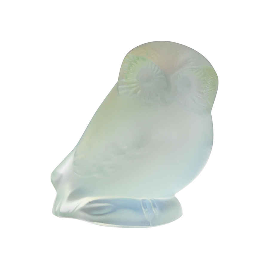 LALIQUE NYCTAL OWL OPALESCENT FIGURINE 11759