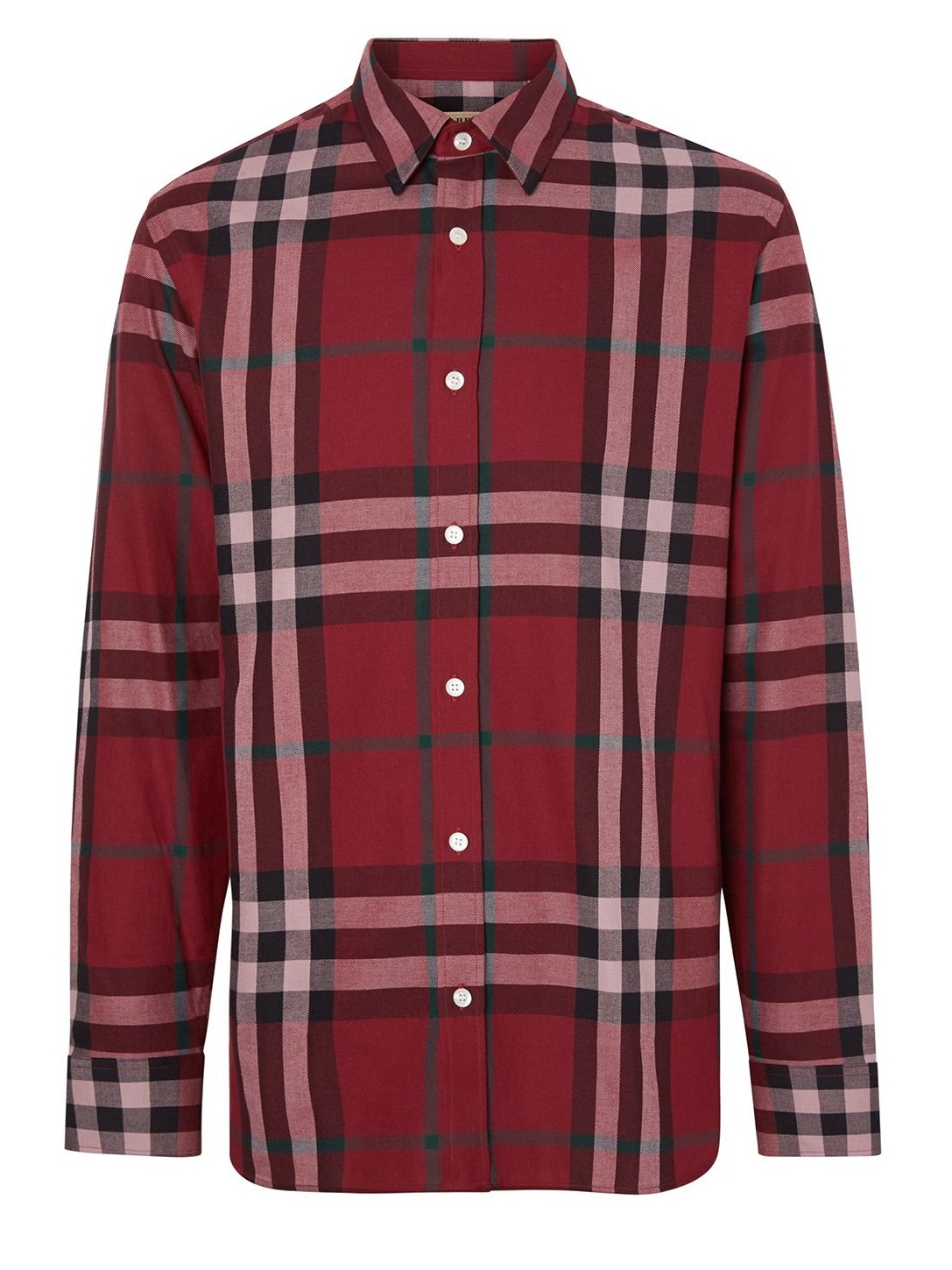 Click to view more detailed imagery on our partner's website Burberry Check Cotton Flannel Shirt In Red