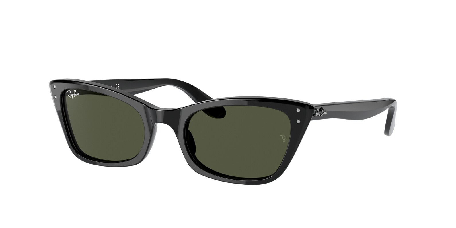 Ray Ban Ray-ban Lady Burbank 55mm Cat Eye Sunglasses In Black / Green