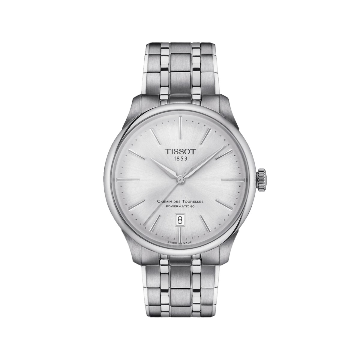 Tissot Chemin Des Tourelles Powermatic 80 39mm Automatic Silver Dial Steel Men's Watch T139.807.11.031.00 In Silver