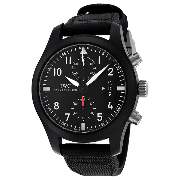 Pre-owned IWC Pilot Top Gun Edition Black Dial Automatic Mens Watch IW388001