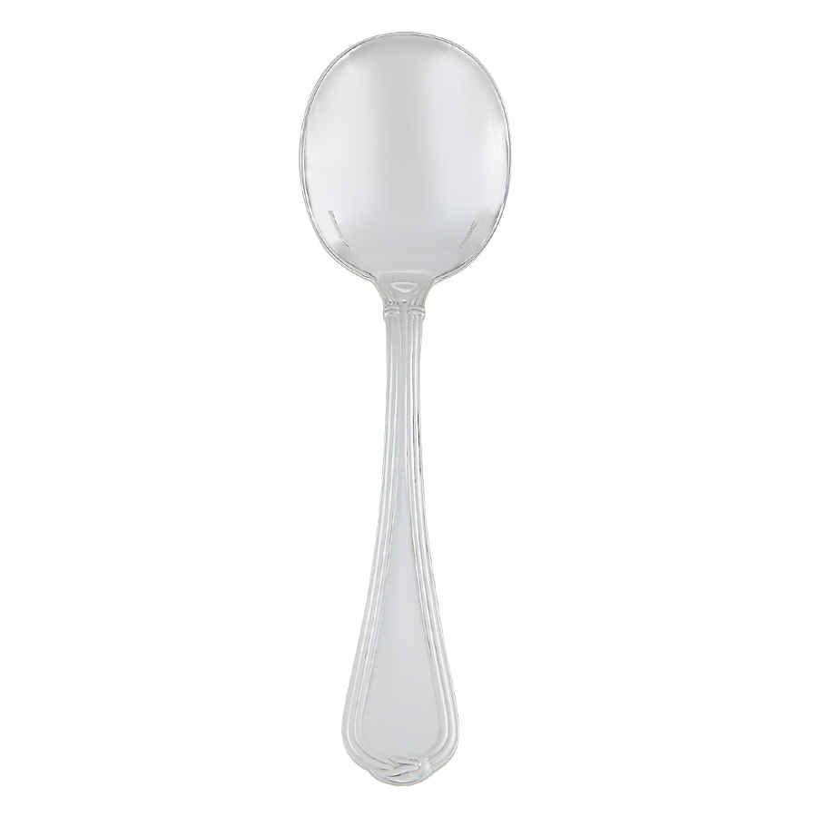 Christofle Sterling Silver Oceana Cream Soup Spoon 1471-001 In Cream / Silver
