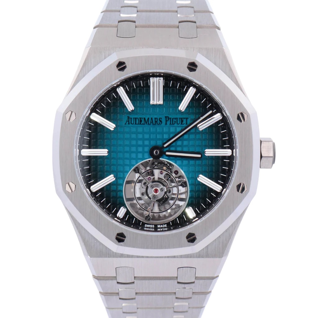 Audemars Piguet Royal Oak Tourbillon Automatic Blue Dial Mens Watch 26730TI.OO.1320TI.04