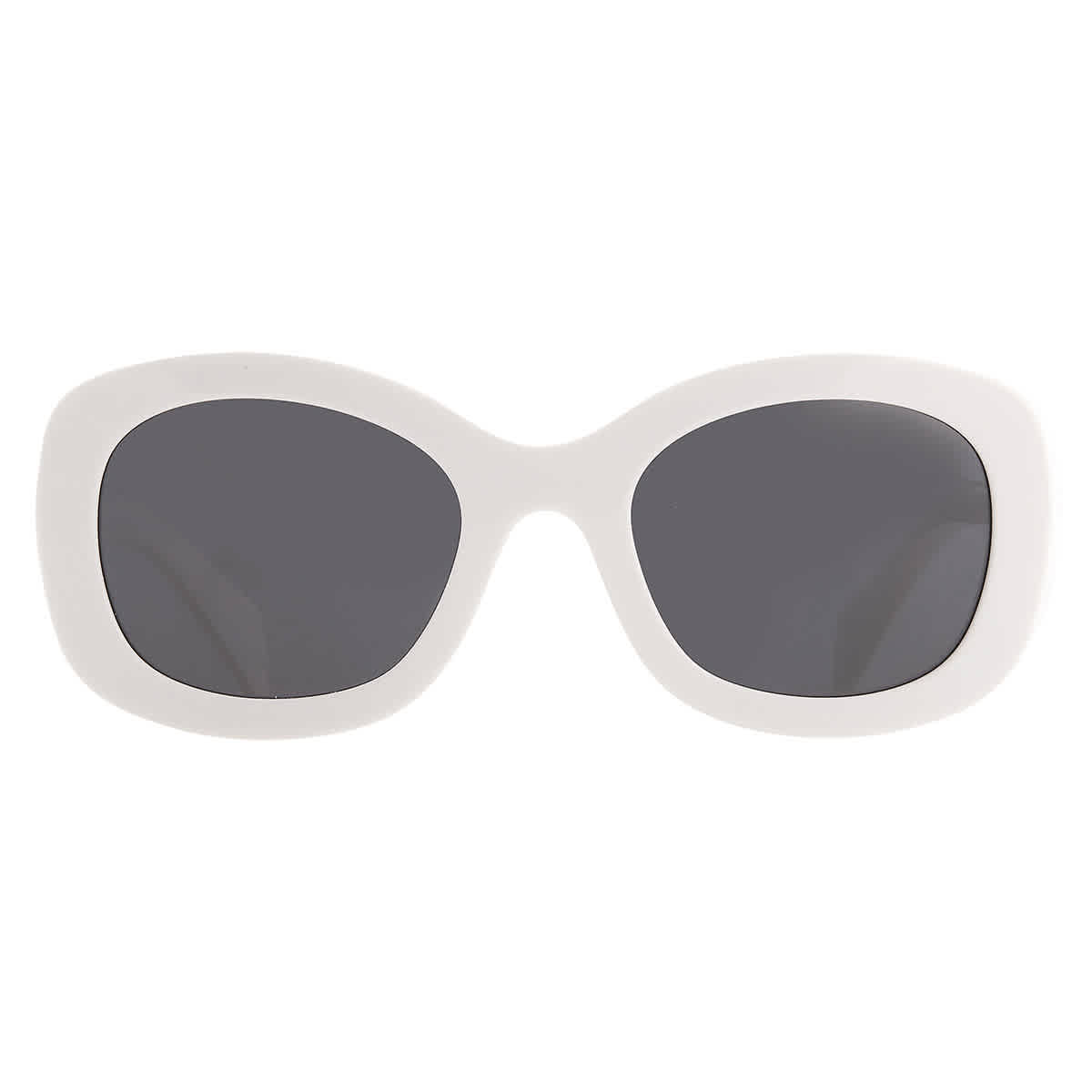 Prada Dark Grey Oval Ladies Sunglasses PR A13S 1425S0 54