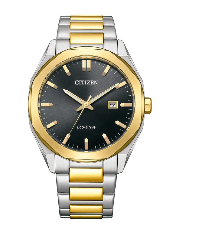 Citizen Eco-drive Black Dial Two-tone Mens Watch Bm7604-80e In Two Tone  / Black / Gold Tone