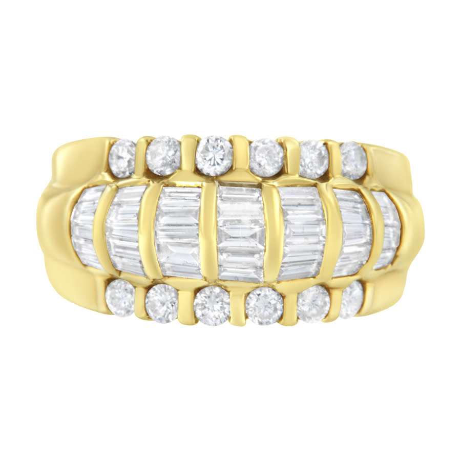 Haus Of Brilliance 14kt Yellow Gold 1 1/2ct Tdw Diamond Modern Band Ring (h-i In Gold Tone,yellow