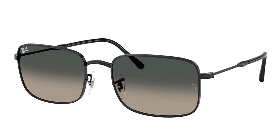 Ray Ban Grey Gradient Rectangular Unisex Sunglasses RB3746 002/71 56