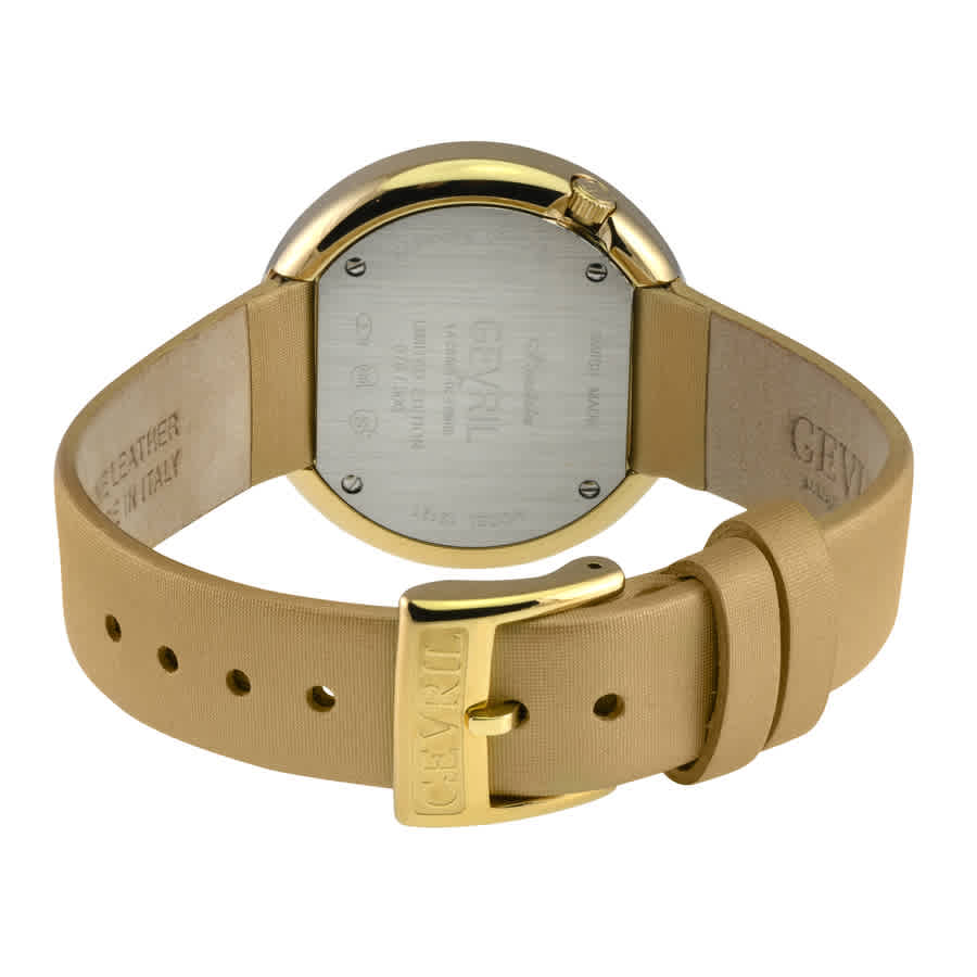 Shop Gevril Gandria Mother Of Pearl Dial Ladies Watch 12121-2 In Gold Tone / Mop / Mother Of Pearl / Yellow