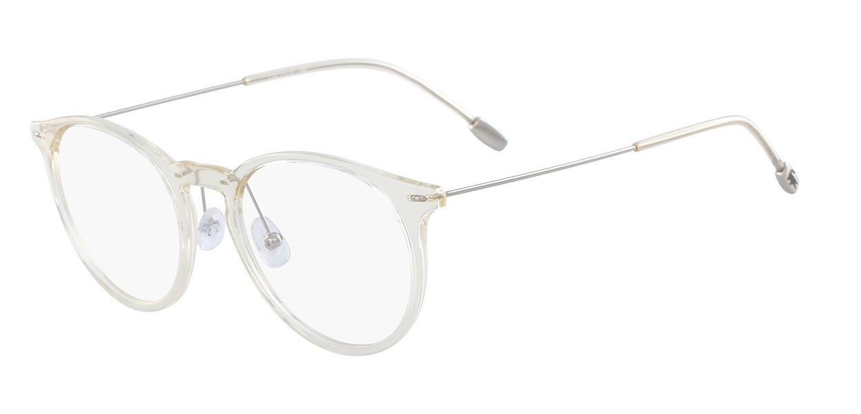 Lacoste Demo Round Unisex Eyeglasses L2846 662 49 In Nude