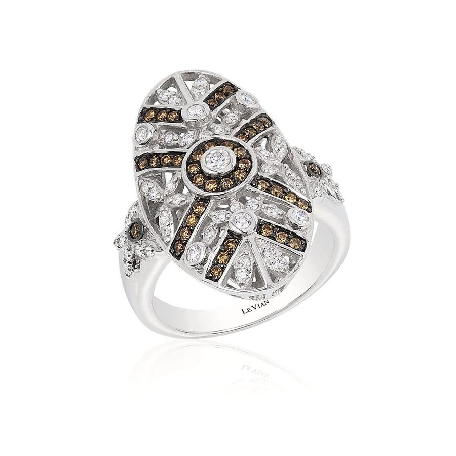 Le Vian Ladies Chocolate Diamonds Fashion Ring In 14k Vanilla Gold In Brown