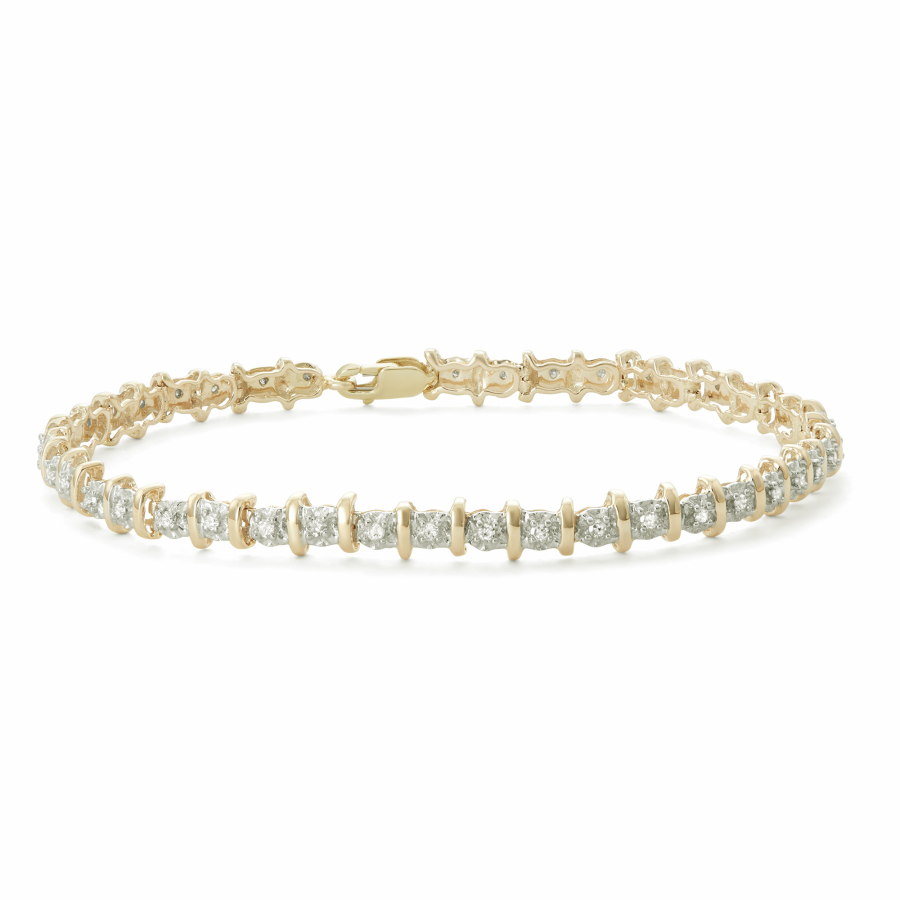 Hetal Diamonds 1/2 Cttw Tennis Bracelet In 10ky In Yellow