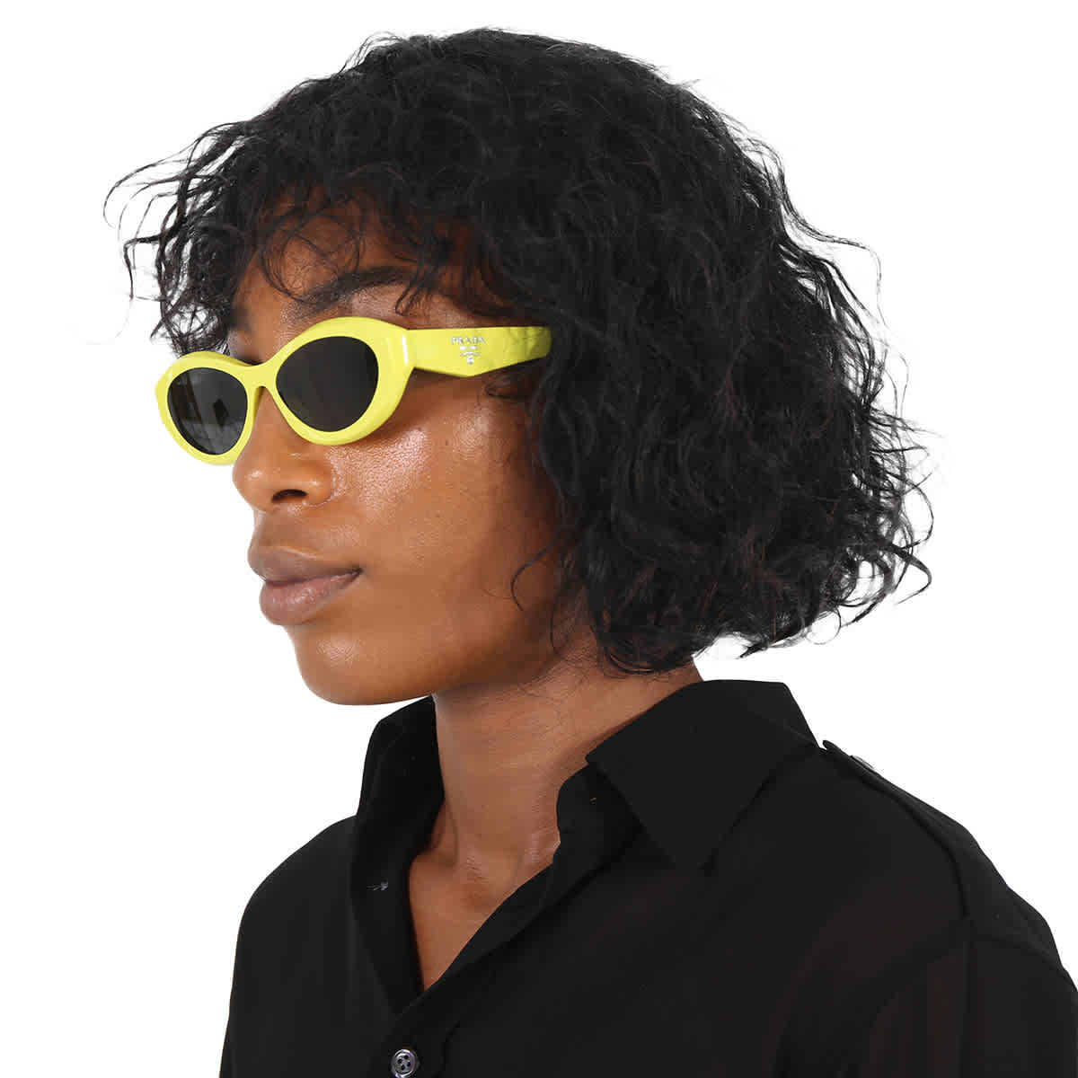 Dark Gray Oval Sunglasses