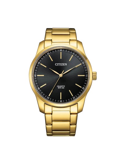 Citizen Quartz Black Dial Mens Watch Bh5002-53e In Black / Gold Tone