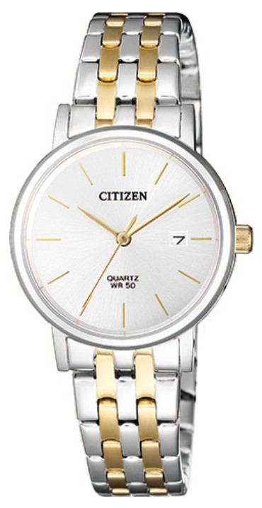 Citizen Quartz Silver Dial Two-tone Ladies Watch Eu6094-53a In Two Tone / Gold Tone / Silver