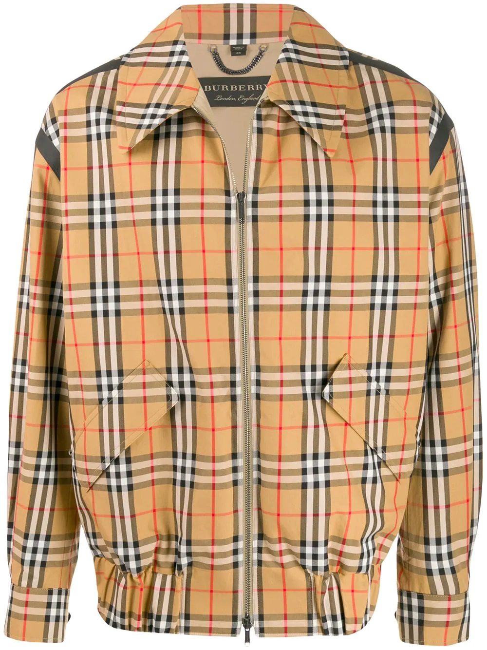 Burberry Mens Checked Zipped Jacket In N,a