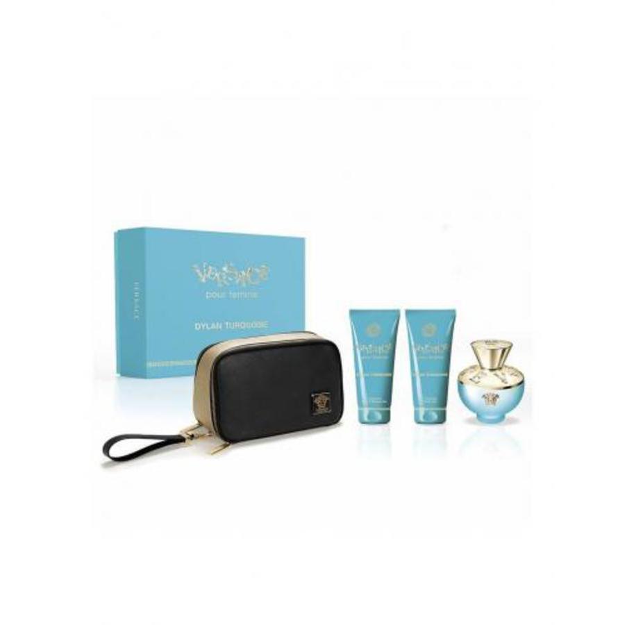 Versace Ladies Eros Gift Set Fragrances 8011003871278 In Lemon / Turquoise