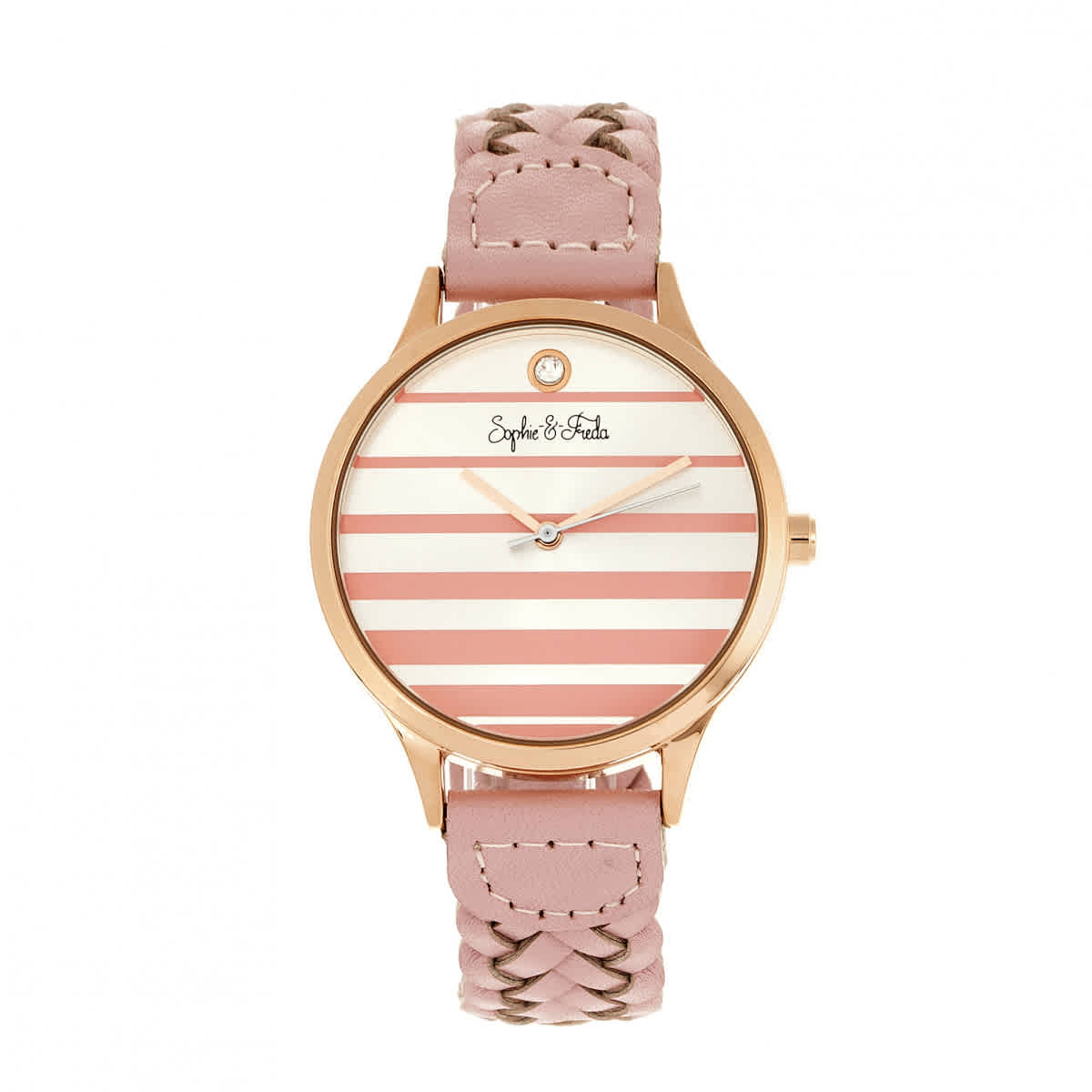 Shop Sophie And Freda Tucson Silver Dial Ladies Watch Sf4506 In Gold / Gold Tone / Pink / Silver