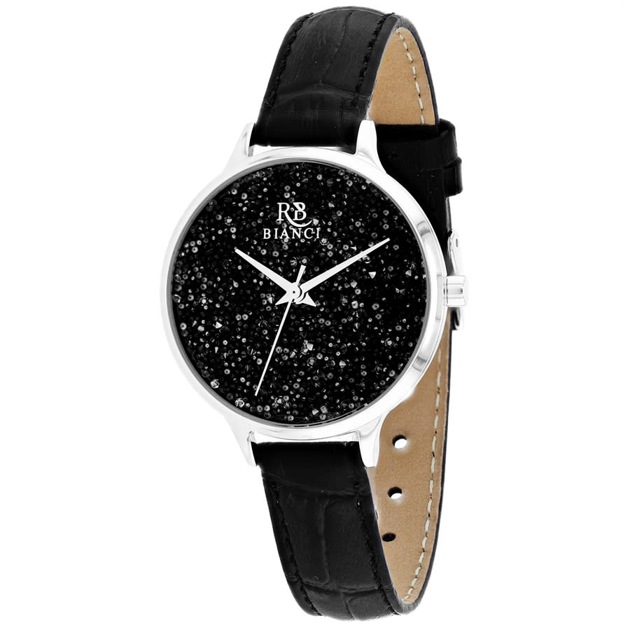 Shop Roberto Bianci Gemma Quartz Black Dial Ladies Watch Rb0243