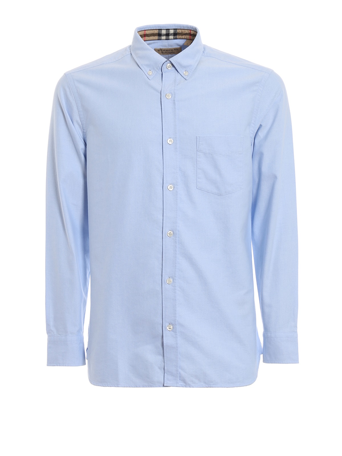 BURBERRY MENS HARRY SHIRT WITH CHECK-FACED CUFFS