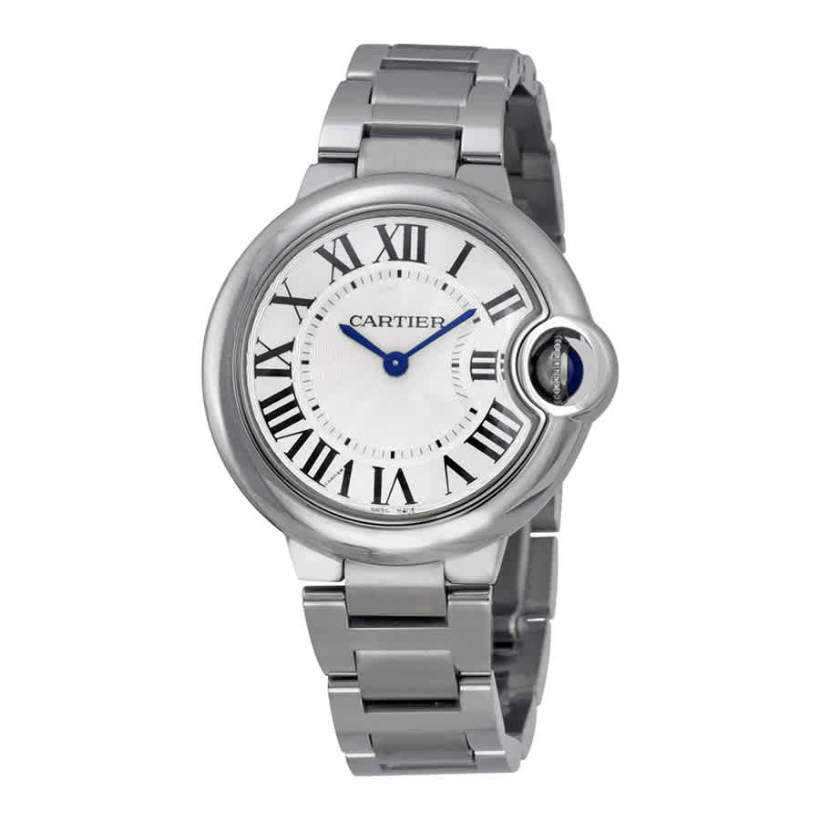 Cartier Ballon Bleu Silver Dial Stainless Steel Ladies Watch W6920084 In Blue / Silver