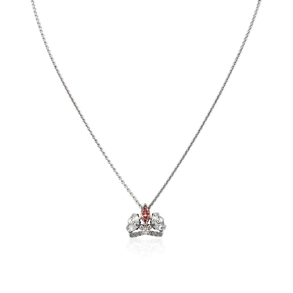 Swarovski Bee A Queen Necklace In Silver Tone
