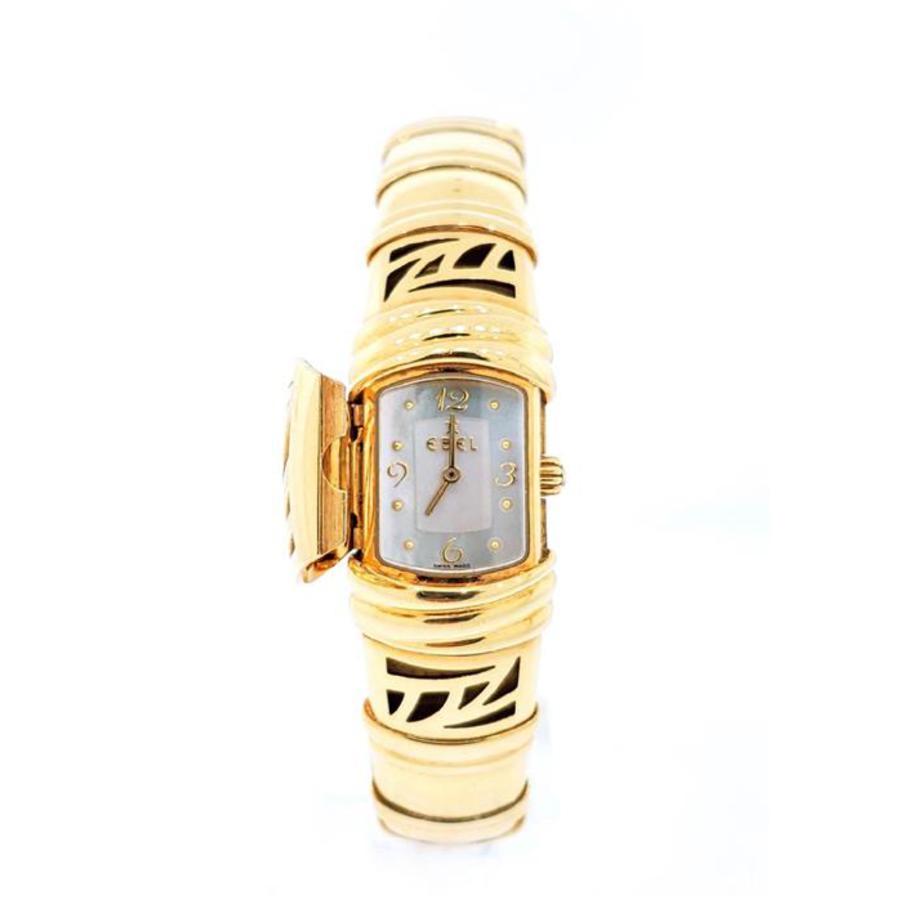 Pre-owned Ebel Shanta Quartz Ladies Watch 805/821 In Gold / Gold Tone / Mop / Mother Of Pearl / Yellow