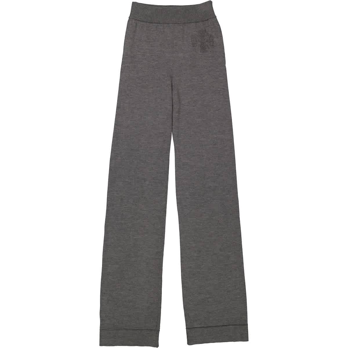 Barrie Ladies Grey Fine Knit Flared Trousers