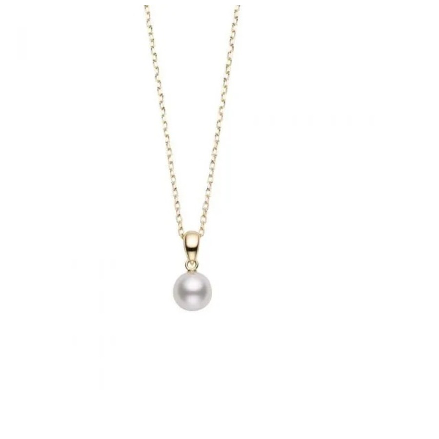 Mikimoto 7mm A Grade Akoya Cultured Pearl Pendant In 18k Yellow Gold In Yellow