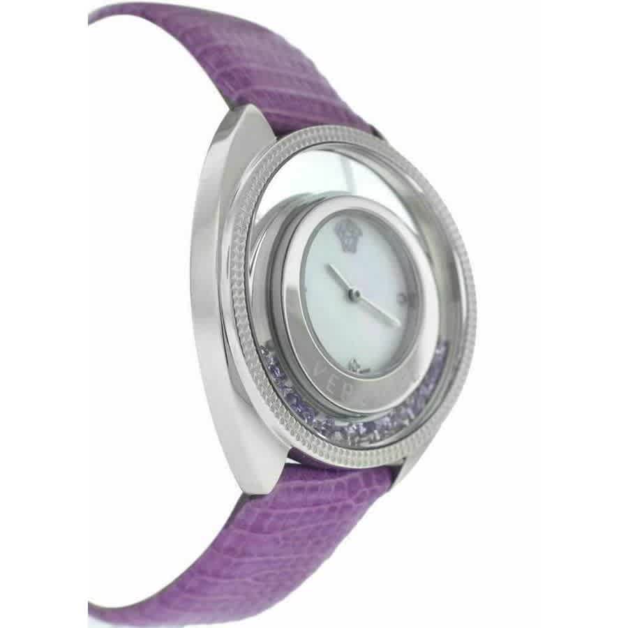 Shop Versace Destiny Spirit Quartz Diamond Ladies Watch 86q953md497 In Mop / Mother Of Pearl / Purple