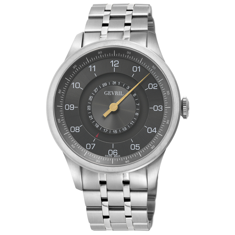 GEVRIL GEVRIL JONES ST AUTOMATIC GREY DIAL MENS WATCH 2105