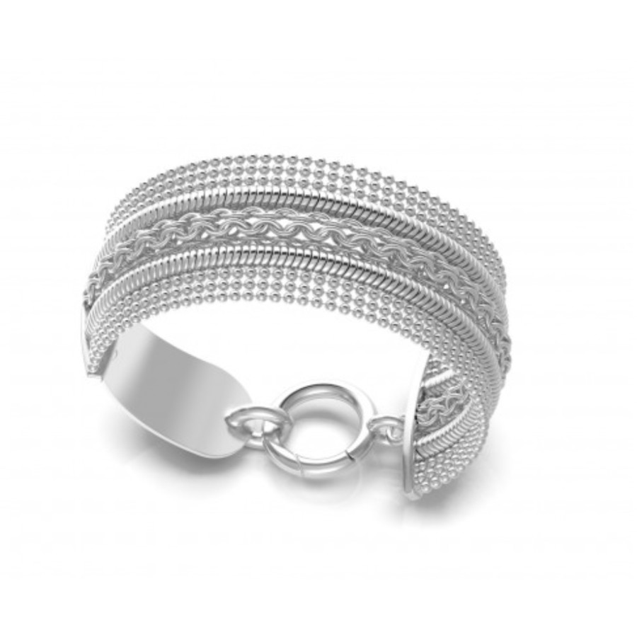 Pianegonda Bracelet Foedus Pfo15 925 Sterling Silver Bracelet In Silver-tone