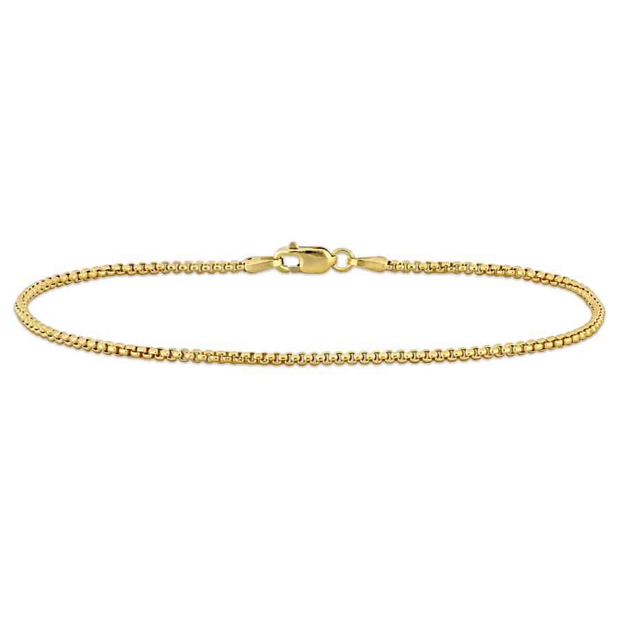 Amour 1.6mm Hollow Round Box Link Bracelet In 10k Yellow Gold -7.5 In
