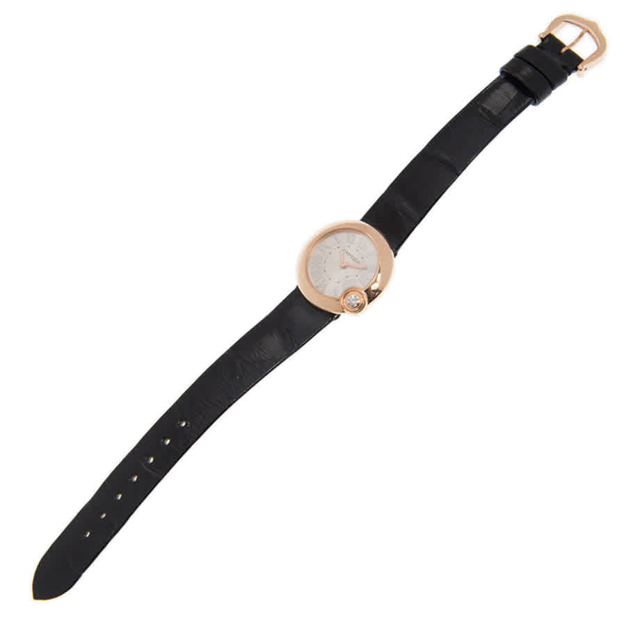 Shop Cartier Ballon Blanc De  White Dial Ladies Watch Wgbl0002 In Black / Gold / Rose / Rose Gold / White