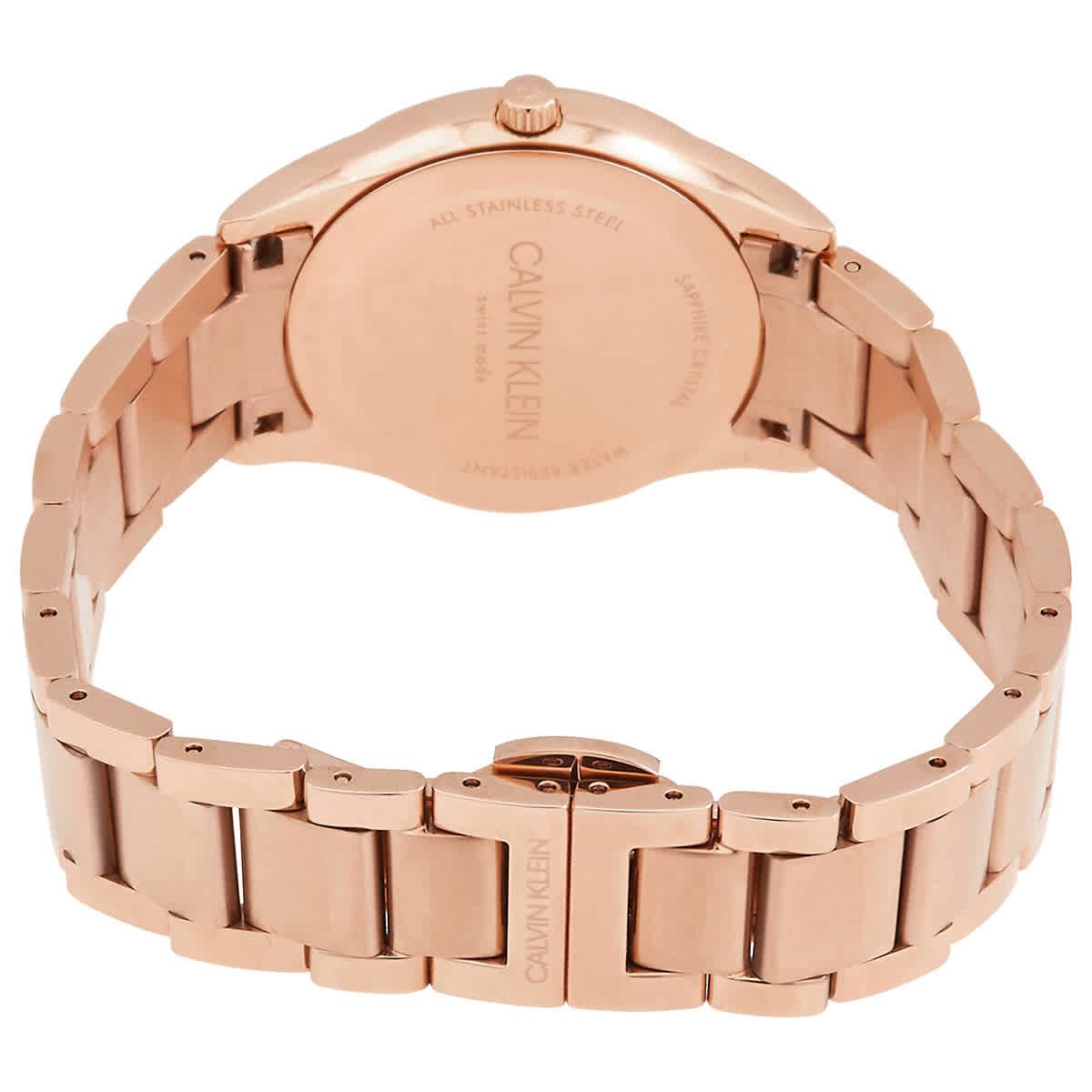 Shop Calvin Klein Quartz Silver Dial Ladies Watch K4n23x46 In Gold Tone / Rose / Rose Gold Tone / Silver