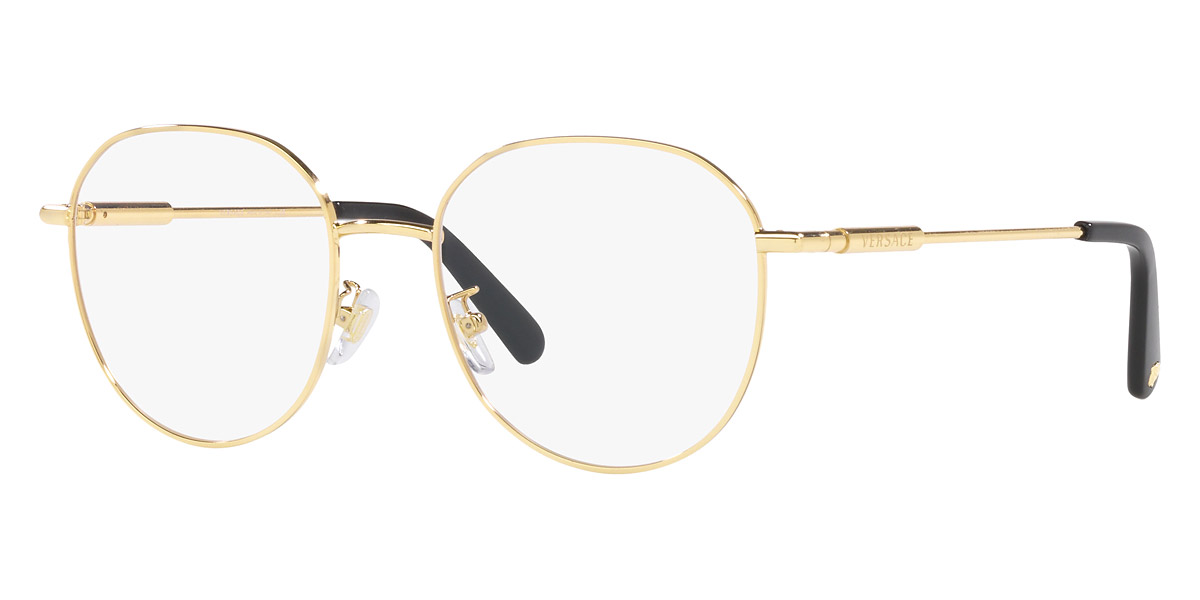 Versace Demo Round Ladies Eyeglasses Ve1282d 1002 53 In Transparent