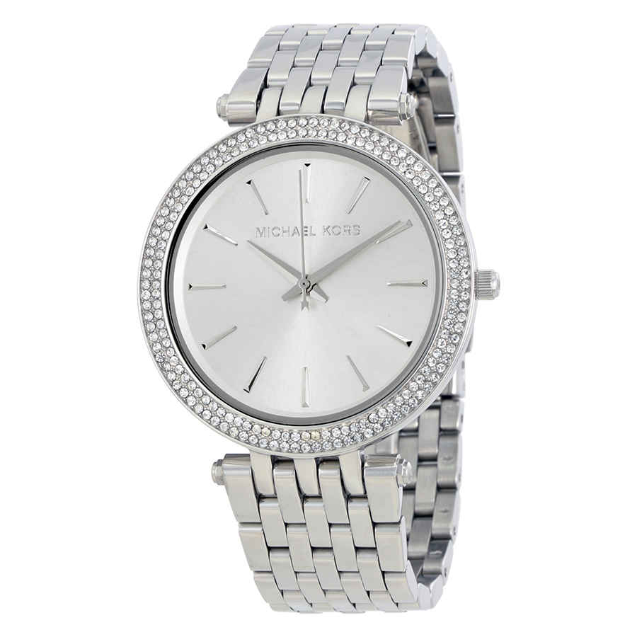 Michael Kors Darci Silver Dial Pave Bezel Ladies Watch Mk3190