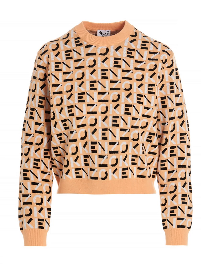 KENZO Monogram Sweater in Orange