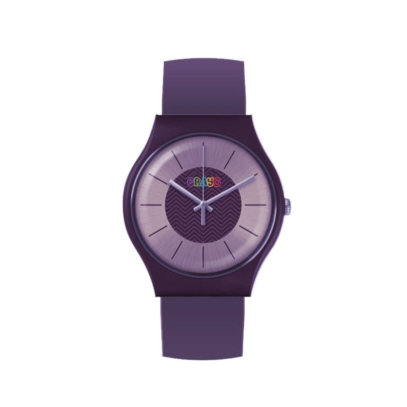 Crayo Trinity Purple Dial Purple Leatherette Watch Cracr4407