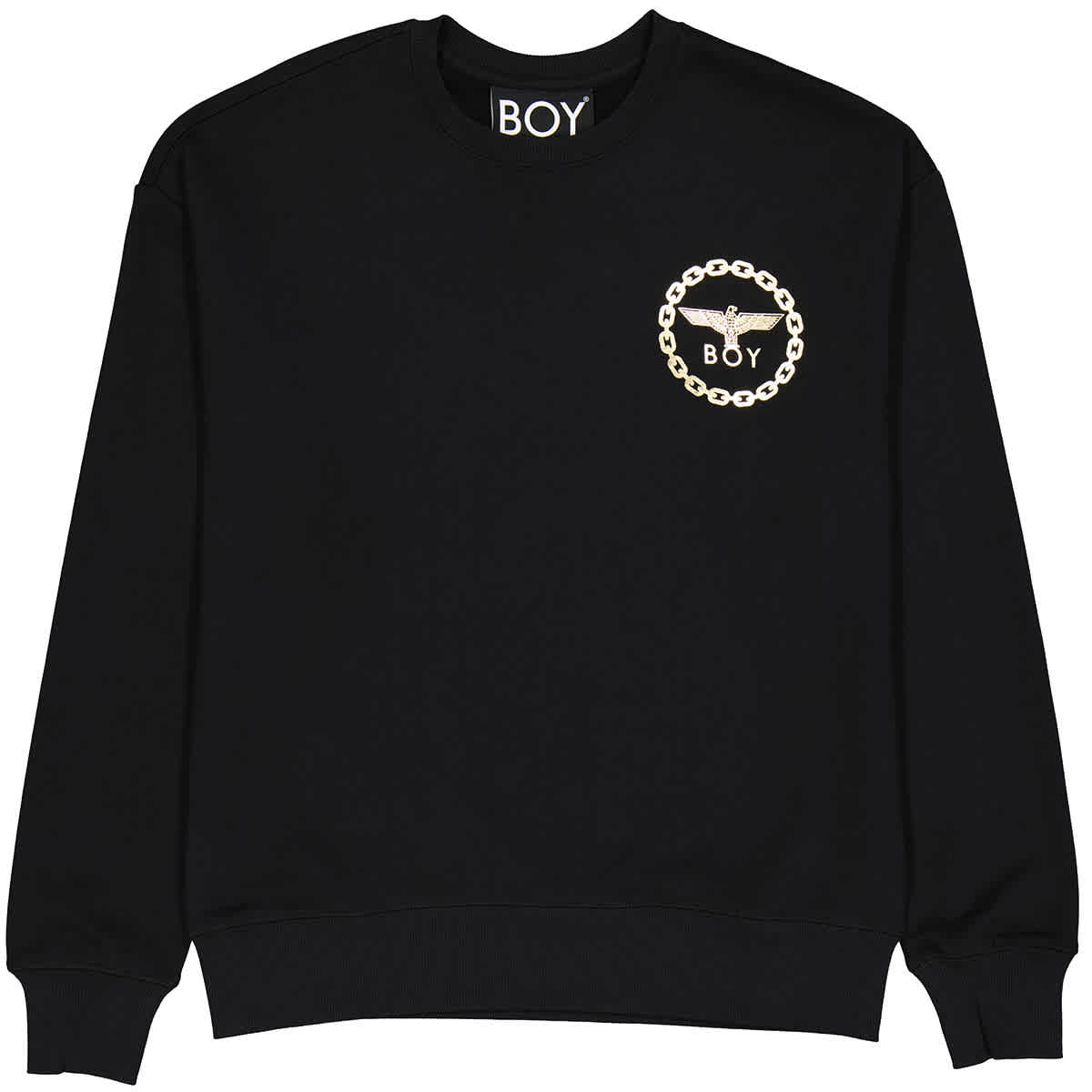 Boy London Eagle Backprint Regular Fit Sweatshirt In Black/gold