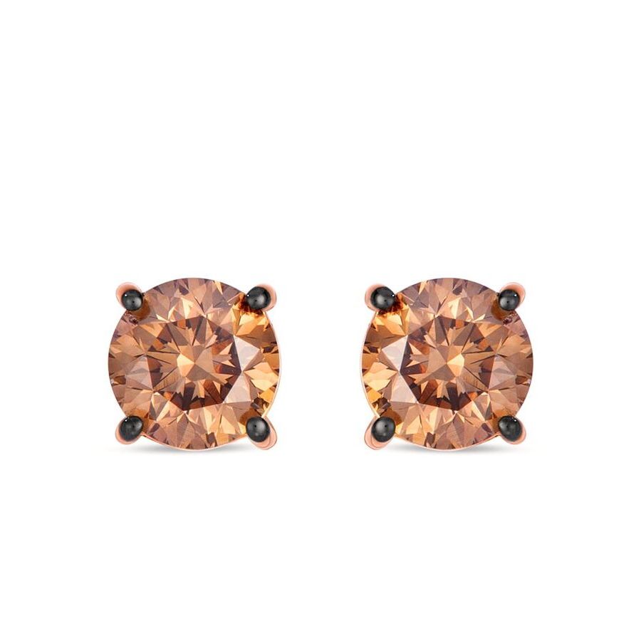 Le Vian Ladies Chocolate Diamonds Earrings set in 14K Strawberry Gold
