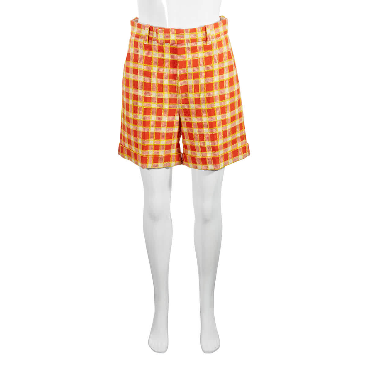 Gucci Check Tweed Shorts In Multicolor