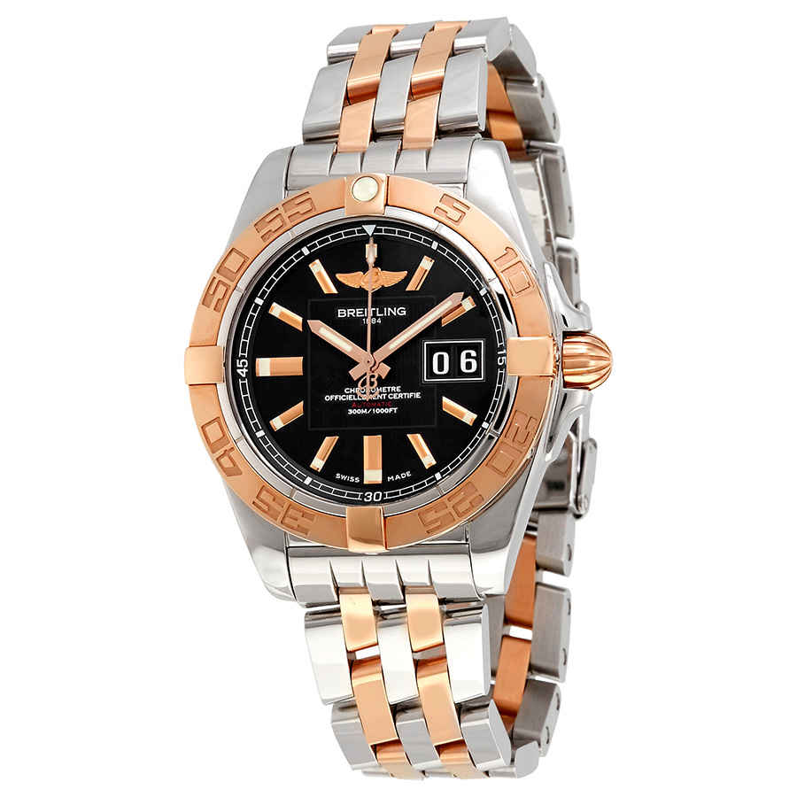 Breitling Galactic 41 Mens Automatic Watch C49350l2/ba09.366c In Black / Gold / Gold Tone / Rose / Rose Gold / Rose Gold Tone