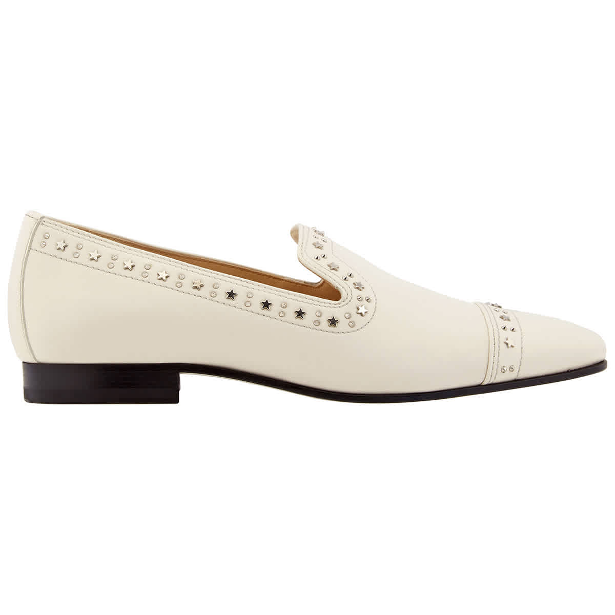 JIMMY CHOO LADIES SAUNDA STAR STUDDED LOAFERS