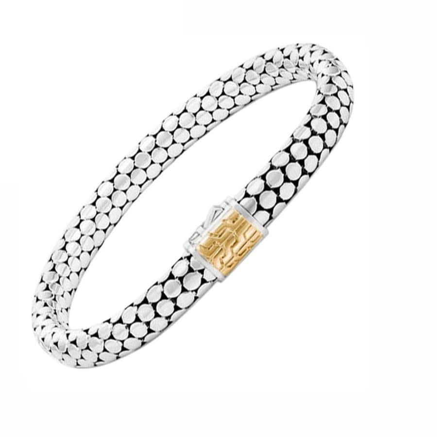 John Hardy Dot Bracelet With Gold In Silver-tone