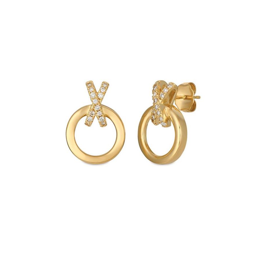 Le Vian Ladies Nude Diamonds Fashion Earrings In 14k Honey Gold In Beige