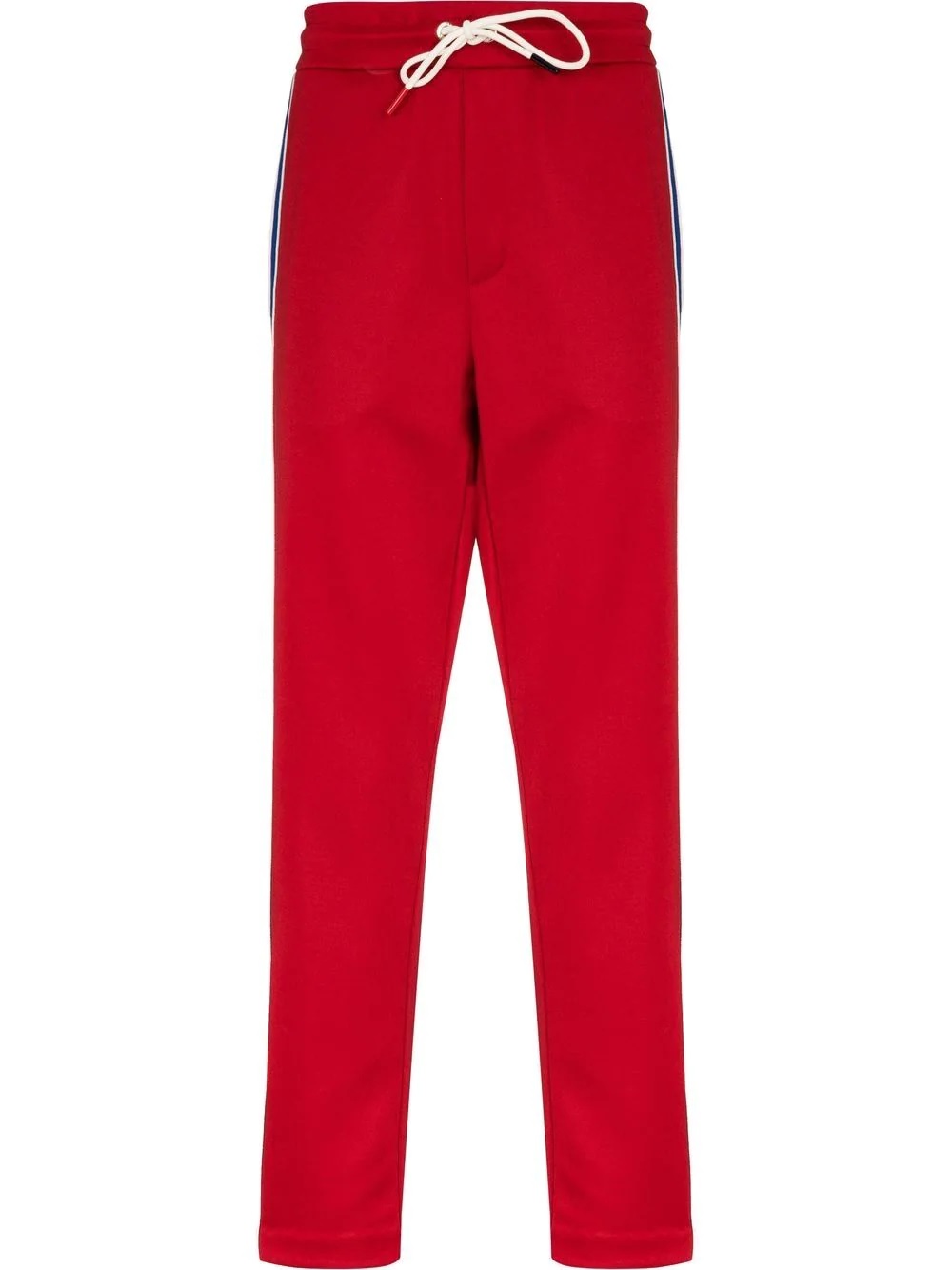 Moncler Red Striped Track Pants In Dark Red | ModeSens