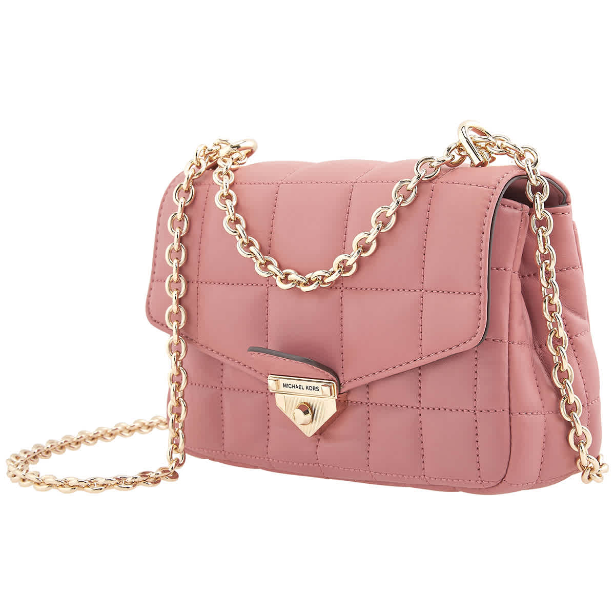 Michael Kors Ladies Soho Small Quilted Leather Shoulder Bag In Rose