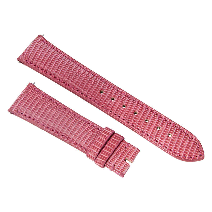 Hadley Roma Shiny Hot Pink Lizard Leather Strap